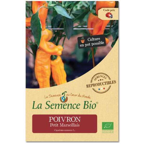 Graines potagères poivron Petit Marseillais Bio en sachet