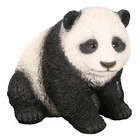 Bébé panda en résine coloris noir et beige - 14x13x12 cm