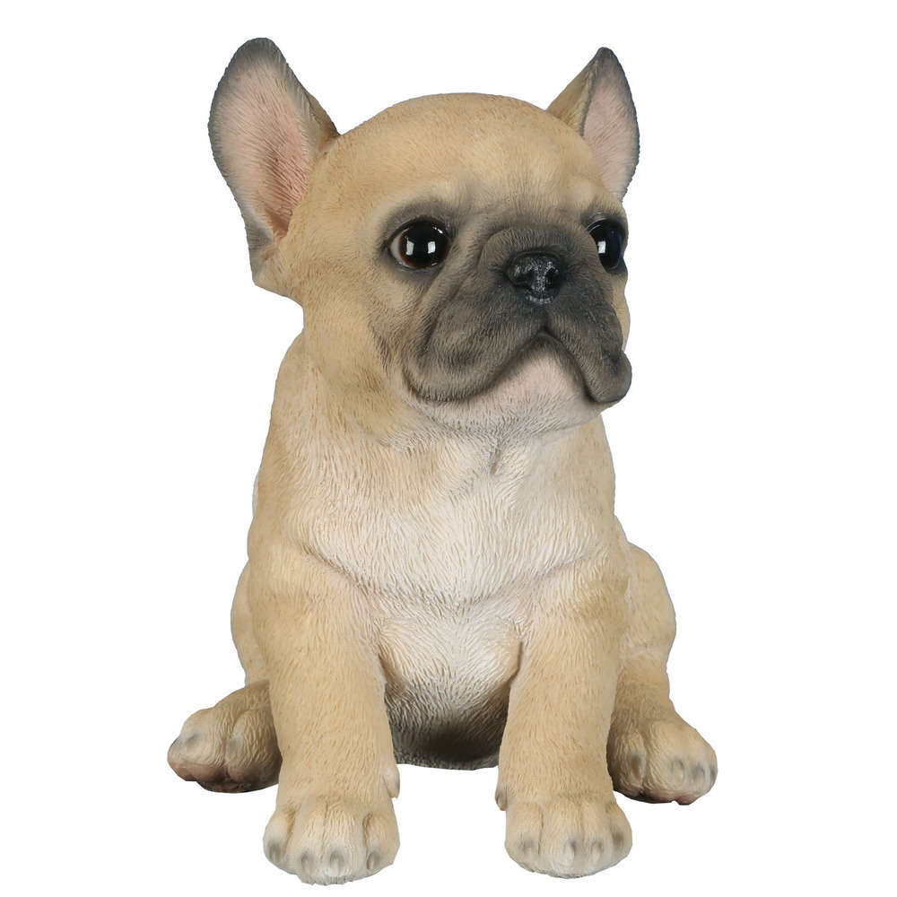 Bouledogue Francais Bebe Assis En Resine L 14 X 10 8 X H 15 3 Cm Truffaut