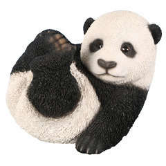 Panda jouant, en résine L. 25 x 19,5 x H. 19,5 cm
