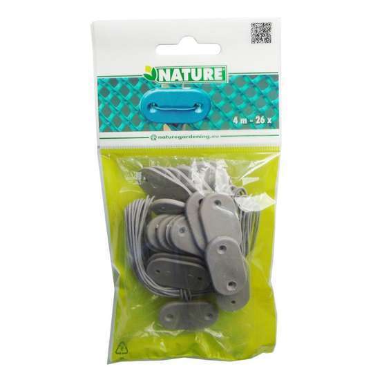 Set de fixation, gris: 26 attaches + 4m de fil