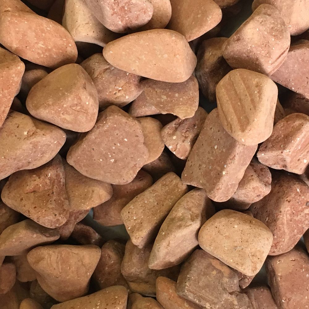 Paillage de galets de brique roulés 10/20mm -sac de 10 litres