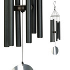 Carillon Auréole en aluminium noir - H.91 cm