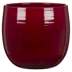 Cache-pot 765 en céramique, rouge foncé D18 x H. 16,5 cm