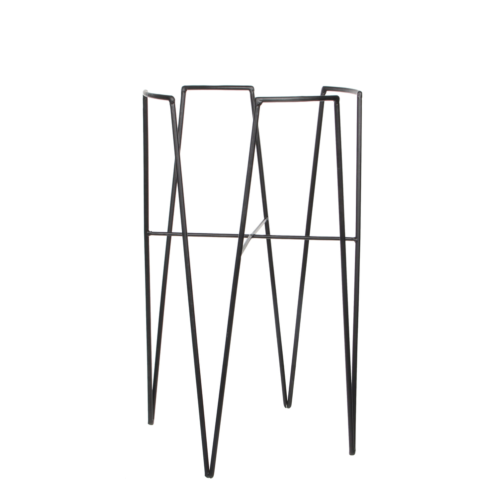 Blom plant standard en métal, noir L. 29,5 x 29,5 x H. 50 cm
