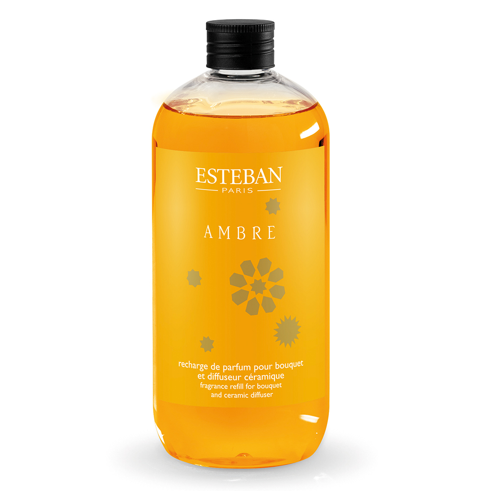 Recharge pour bouquet parfumé Ambre - flacon de 500 ml