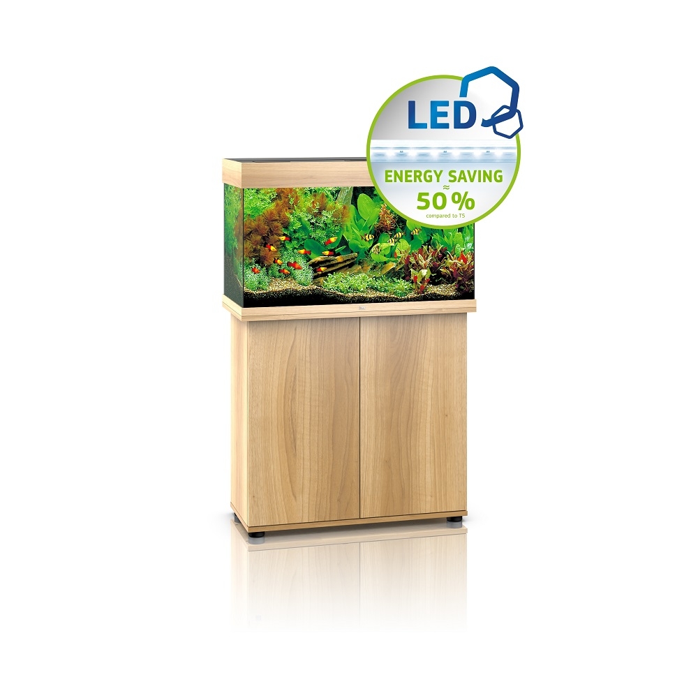 Ensemble aquarium led et meuble Rio 125 Juwel bois clair