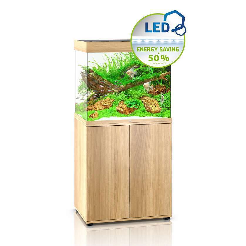 Aquarium avec meuble LED Lido 200 en bois - H.80 cm