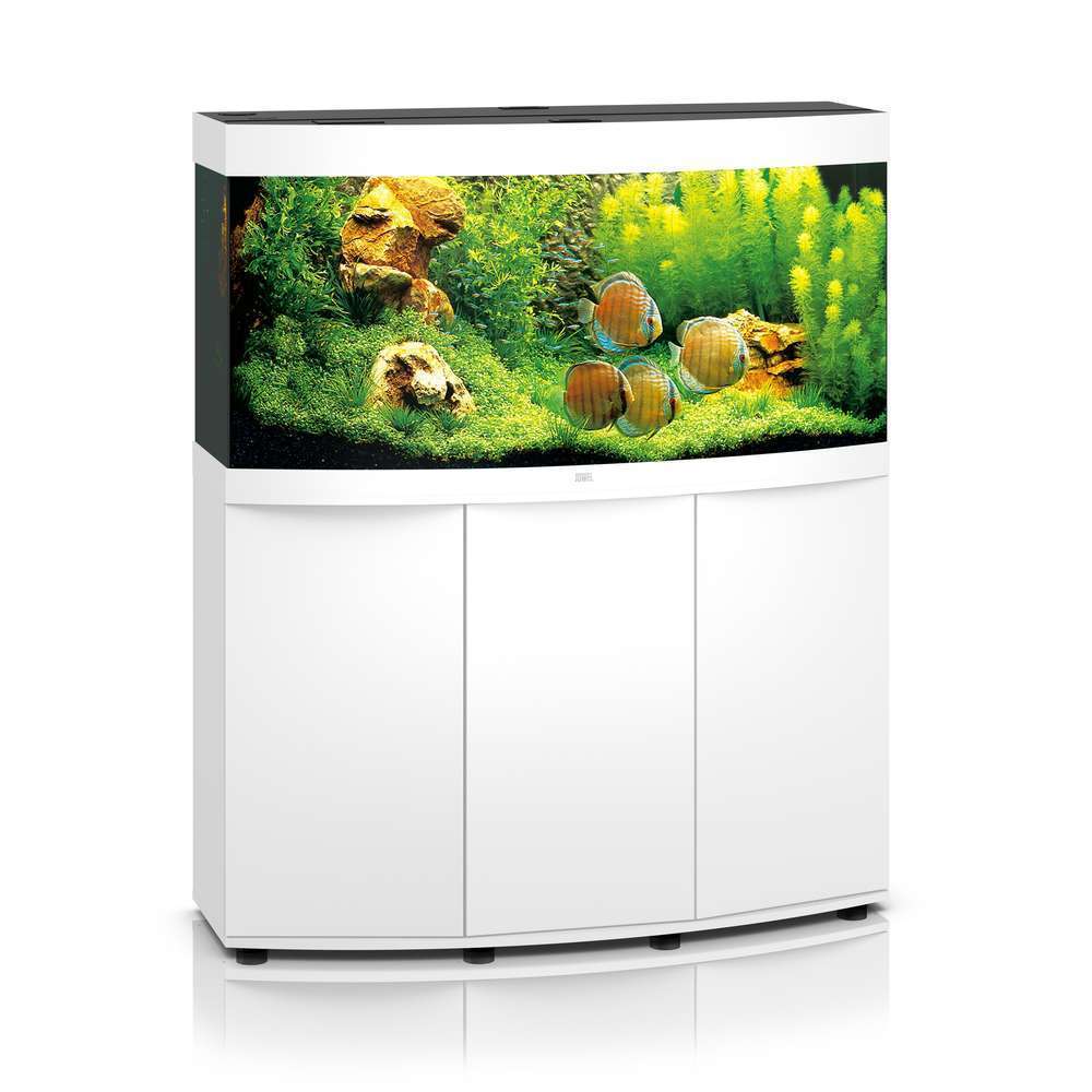 Aquarium avec meuble LED Vision 260 en bois blanc - H.80 cm
