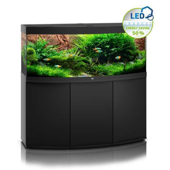 Aquarium avec meuble LED Vision 450 en bois noir - H.80 cm