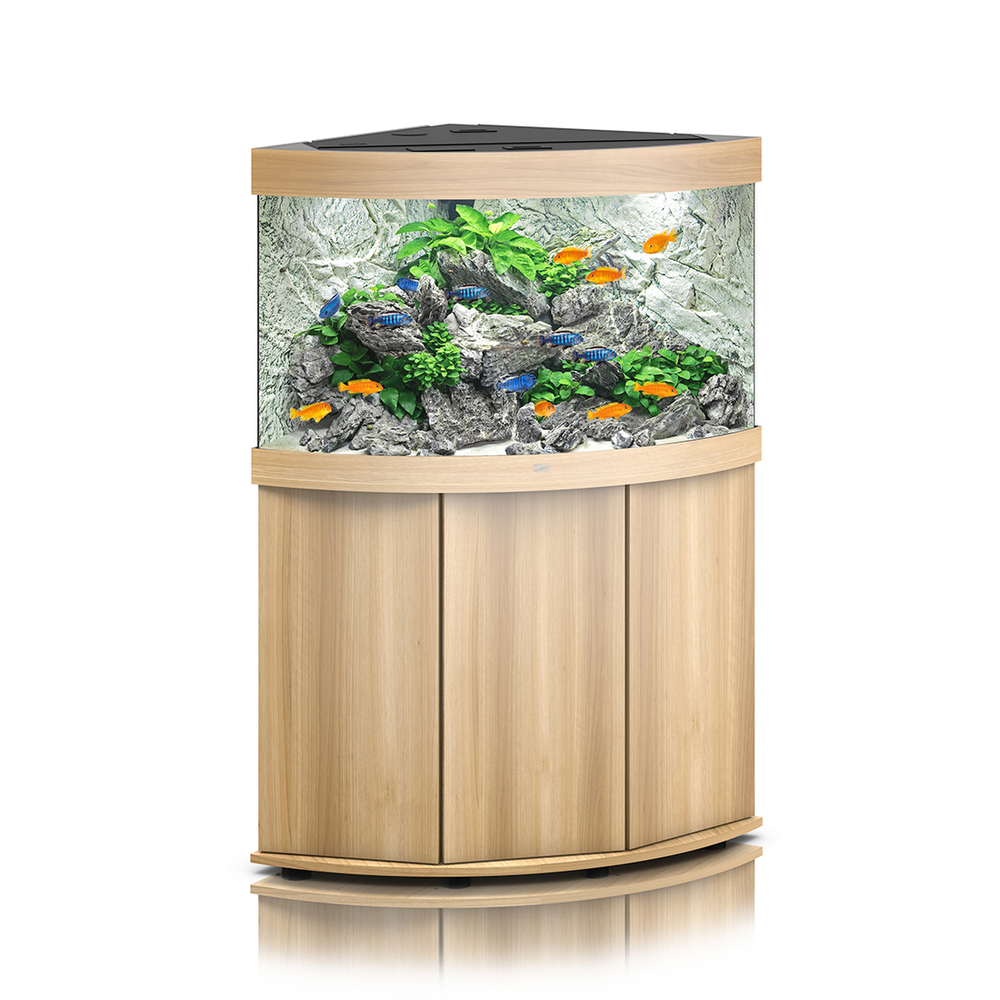 Aquarium avec meuble LED Trigon 190 en bois - H.73 cm