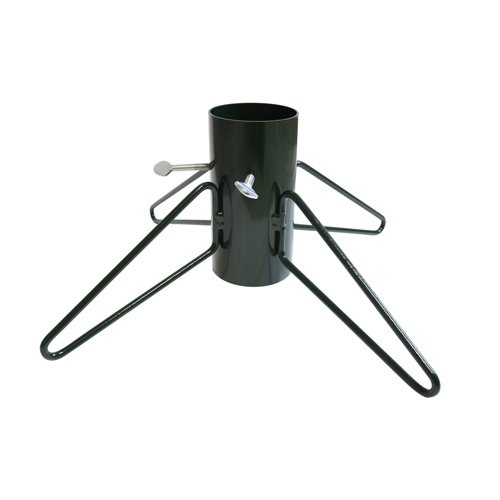 Pied de sapin (4 pieds fer rond) en métal, vert sapin D9cm