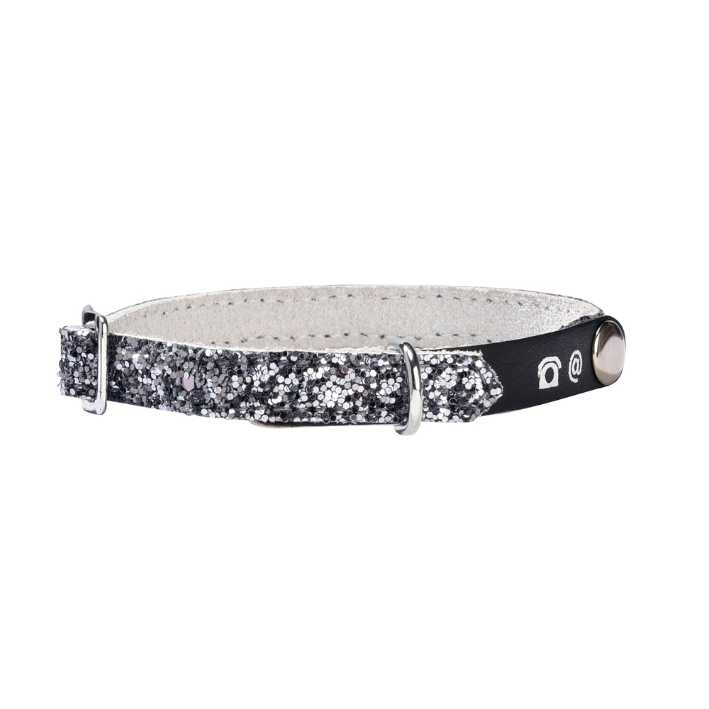 Collier collection Party argent plein de paillettes 20cm
