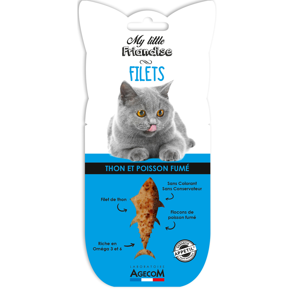 Friandises au thon et au poisson fumé pour chat 30g