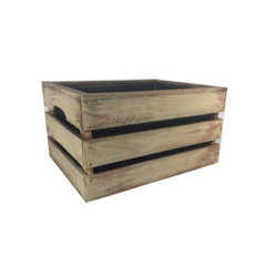 Caisse en bois pour plantes aquatiques, gris L.39x30xH.23cm