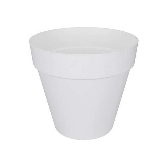 Pot Loft sur roues + réservoir en plastique injecté blanc - 26,2x29 cm