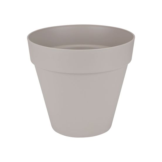 Pot Loft : rond, gris, réser. eau, 39x35,2 cm
