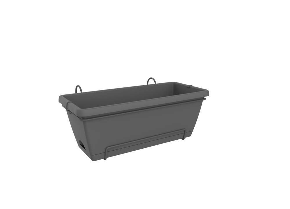 Jardinière Barcelona XL, anthracite L. 55 cm + support