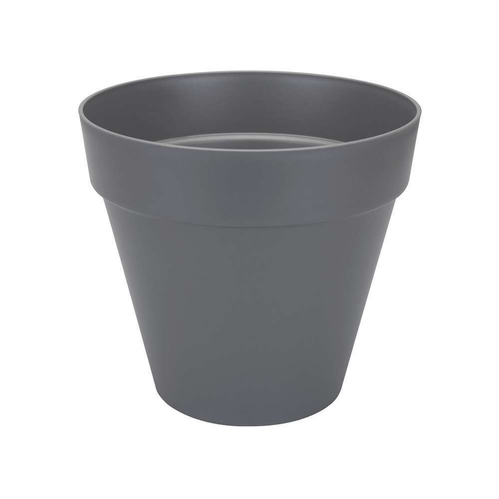 Pot Loft Rond à réserve d'eau, anthracite D49 x H. 44,2 cm