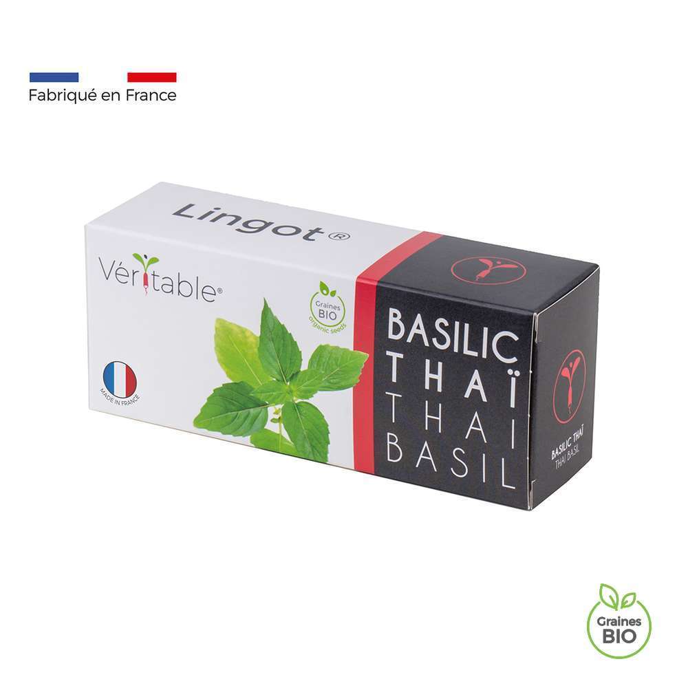 Recharge lingot® de basilic thaï bio - pour potager Véritable®