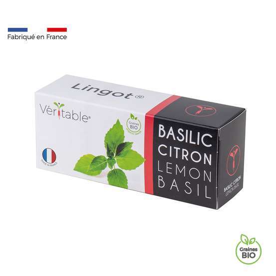 Recharge lingot® de basilic citron bio - pour potager Véritable