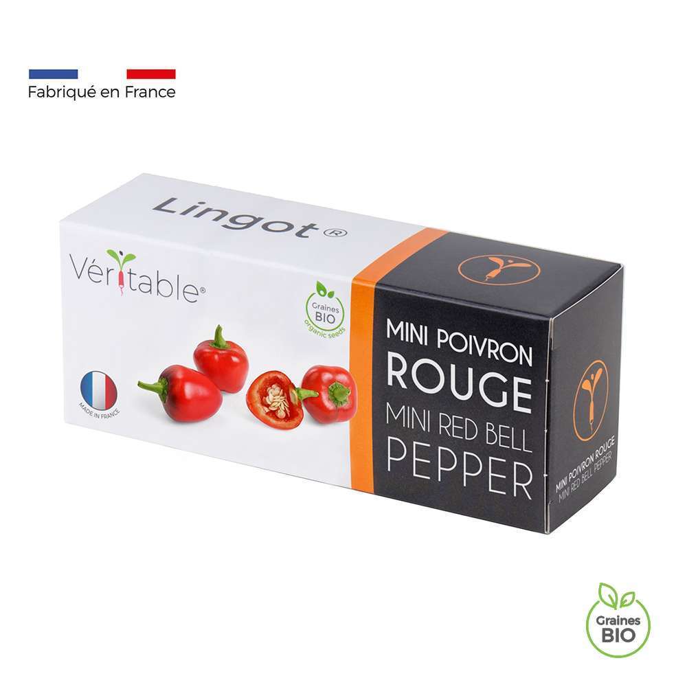 Recharge lingot® de poivrons rouge bio - pour potager Véritable®