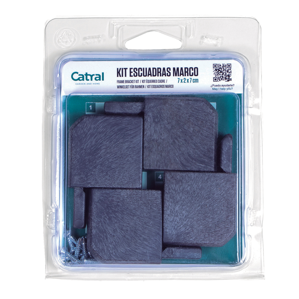 Kit équerre, anthracite: Pour profils d'encadrement pour treillage LOP