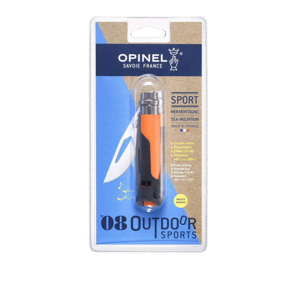 Couteau de poche Outdoor taille N°8 lame en acier orange - 8,5 cm