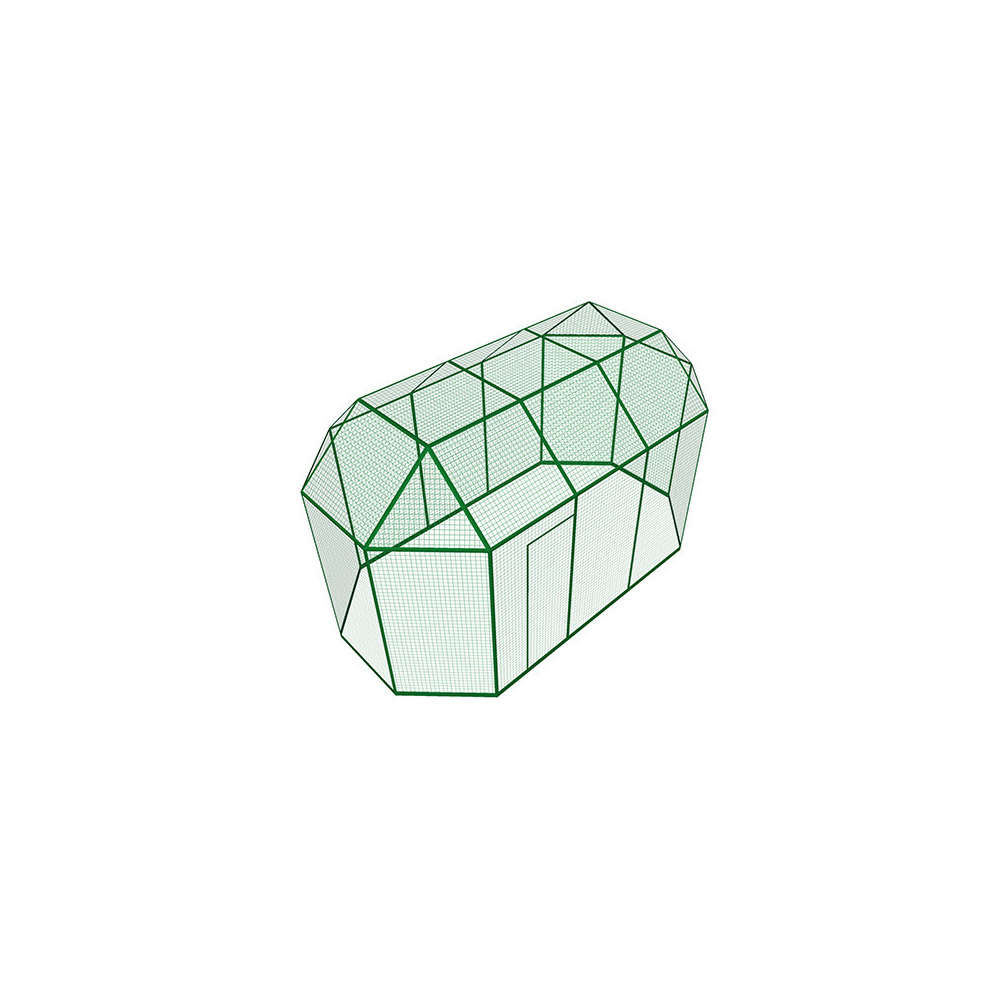 Volière Milano 450 25X25 dimensions 442x242x265cm