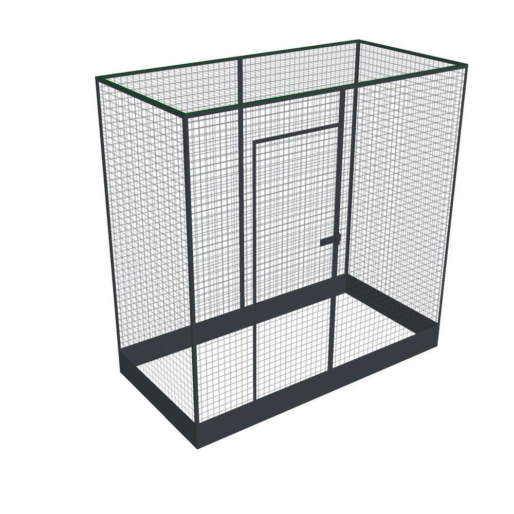 Volière intérieur Panorama 12X25 dimensions 200x100x200cm