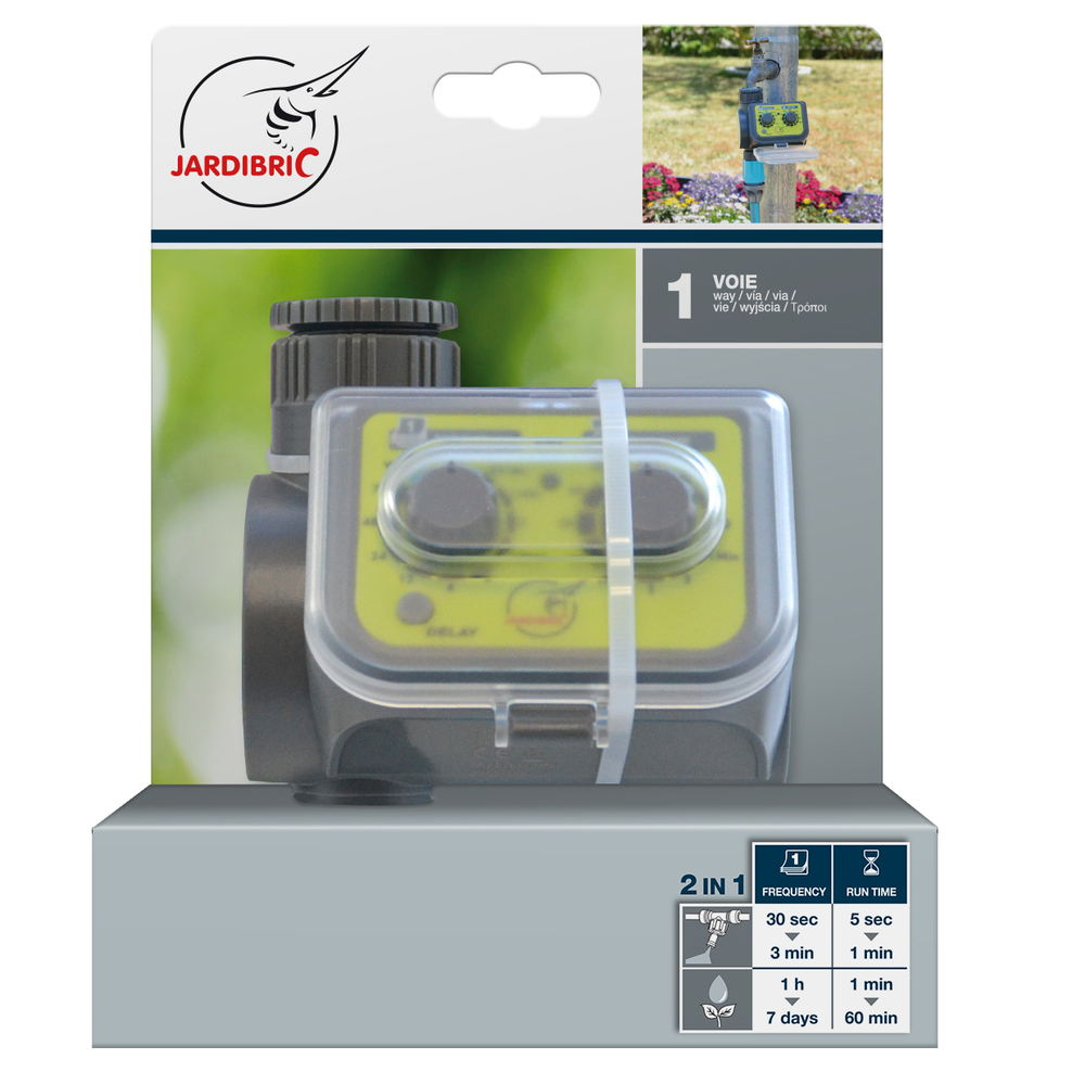 Programmateur temporisateur d'arrosage PNR11 nez de robinet 1 voie