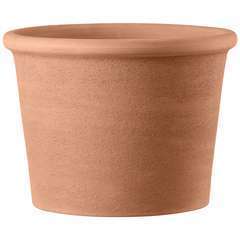 Pot cylindrique Primitivo en terre cuite, white D33 x H. 25,3 cm