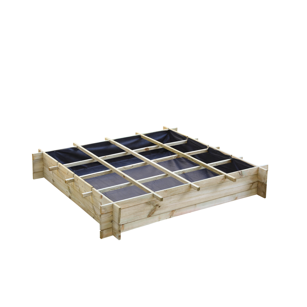 Potager Anafi, en pin L.120 x l.120 x H.20 cm