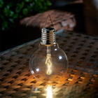 Ampoule solaire Eureka Vintage en verre/métal, à suspendre H16,5cm