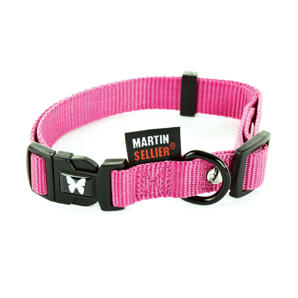 Collier réglable pour chien, coloris rose : 40-50/70cm