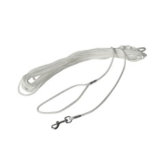 Longe pour chien cordeau nylon blanc 10m