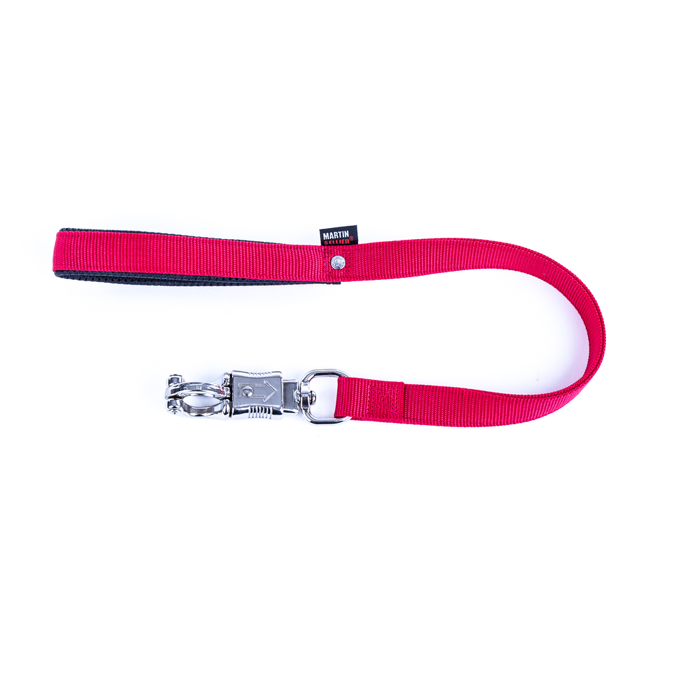 Laisse nylon Bazouka pour chien 25-70 rouge