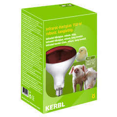 Lampe Kerbl IR 150W rouge, verre de sécurité