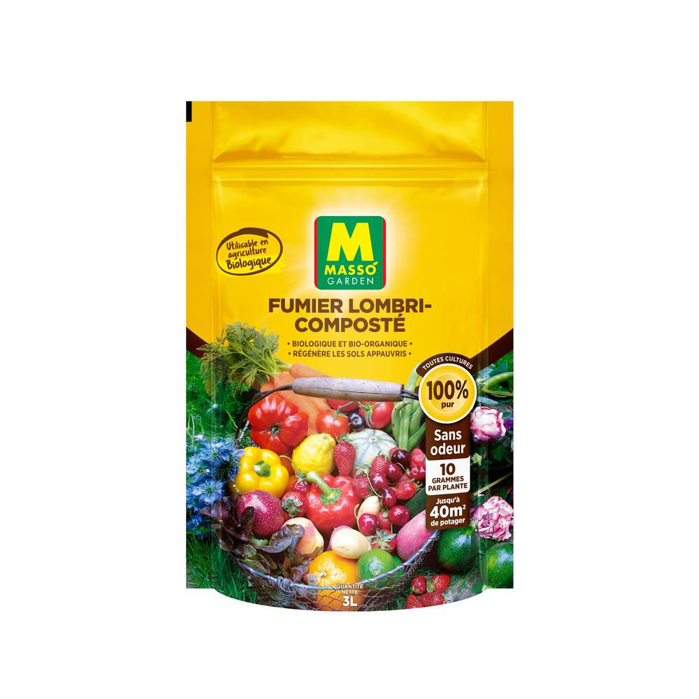 Humus fertilisant 100% lombri-compost 3 L UAB