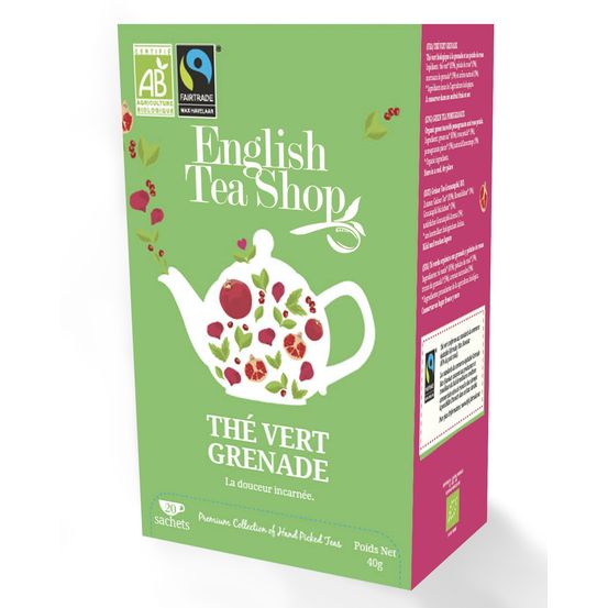 Thé vert bio à la grenade - 20 sachets