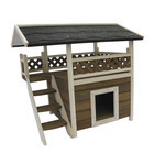 Maison des chats en bois, taupe L80 x l59,5 x H73 cm