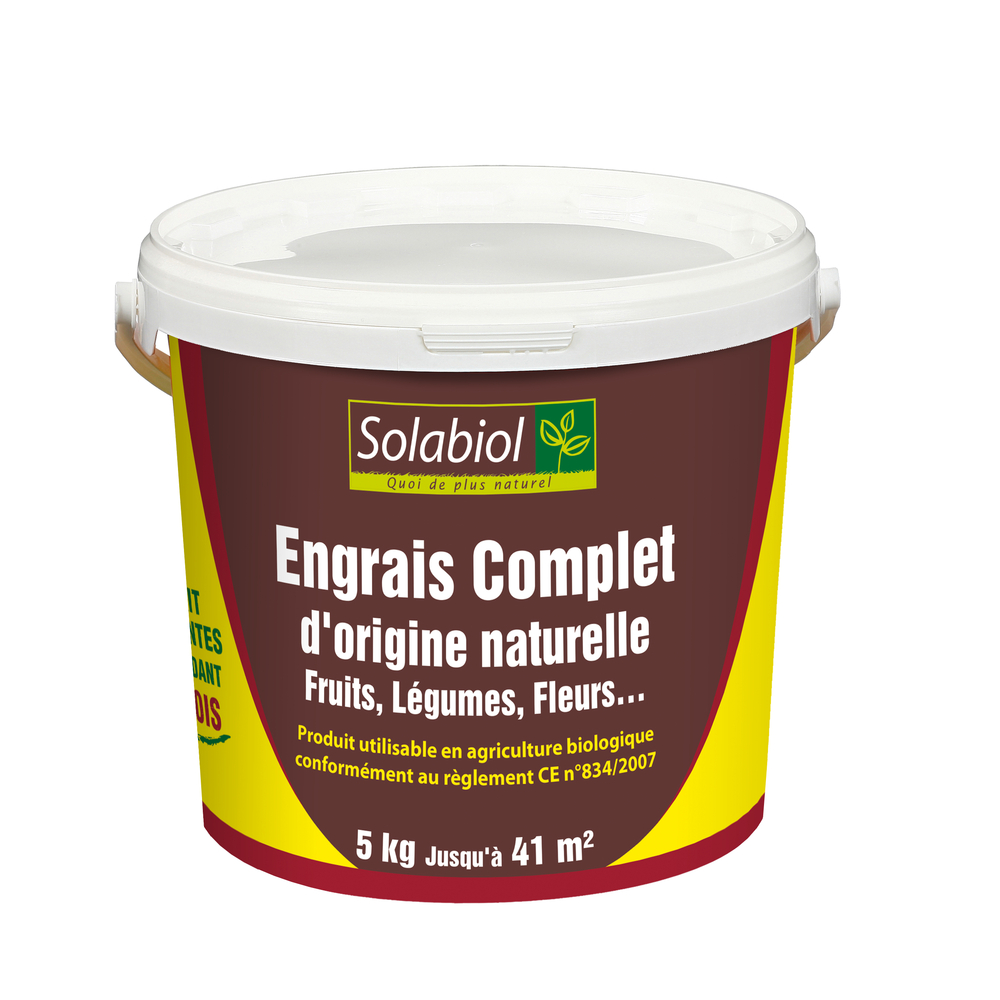 Engrais complet d’origine naturelle Solabio 5 kg Solabiol