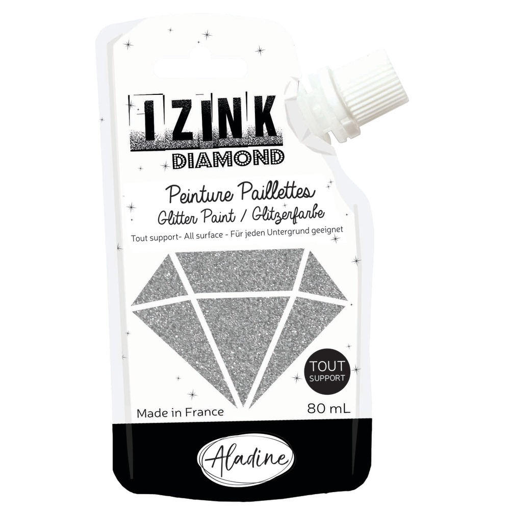 Peinture Izink Diamond, 80ml - Argenté
