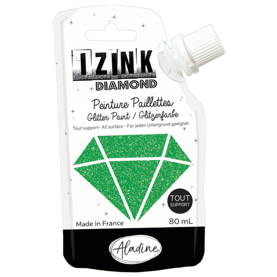 Peinture Izink Diamond, 80ml - Vert foncé