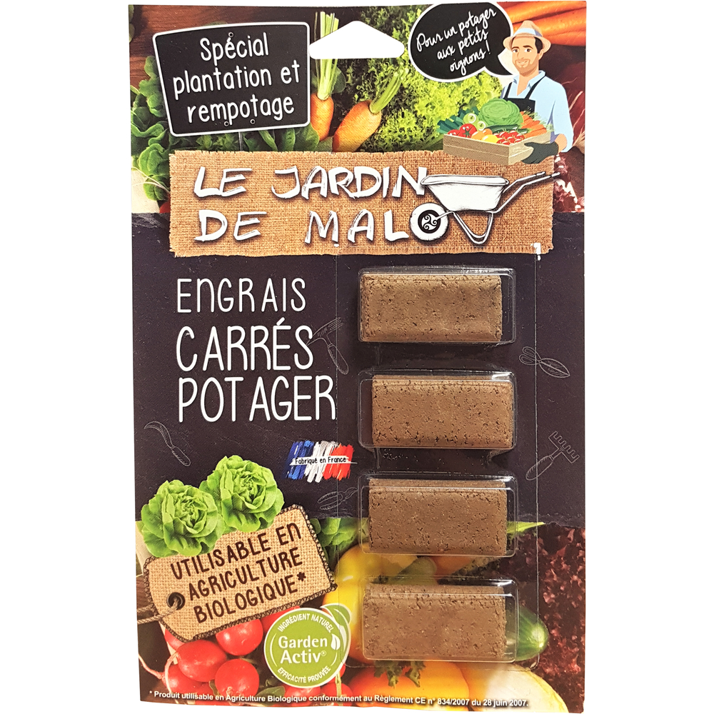 Engrais carrés potager x4 - Le Jardin de Malo