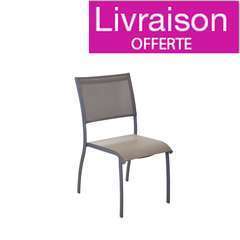 Fauteuil empilable ELEGANCE Taupe taupe X2