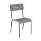 Chaise alu ECOLE empilable taupe X2