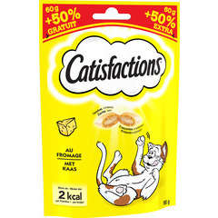 Friandises pour chat Catisfactions, au fromage: 60 gr +50%