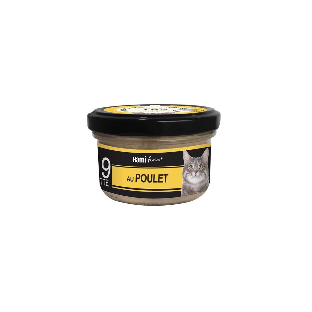 PÃ¢tÃ©e pour chat 80g : poulet, colin, fromage
