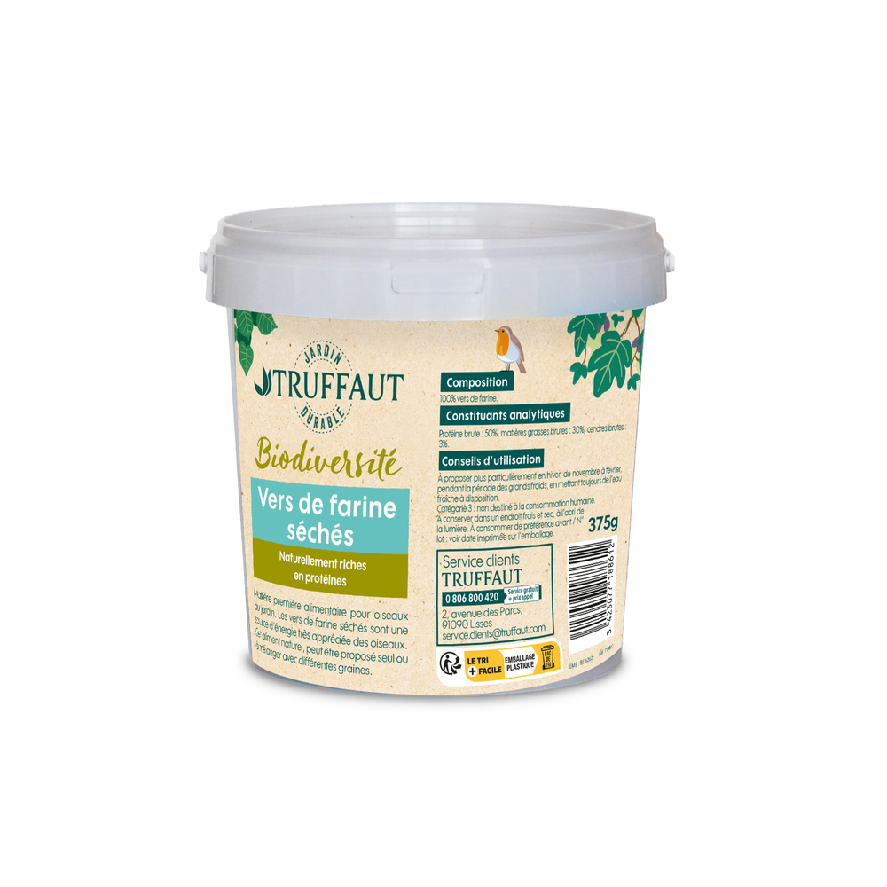 Vers de farine sÃ©chÃ©s Paradisio : 375g